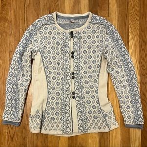 Dale of Norway cream and pale blue sweater L